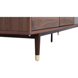 Designer Sideboard 200cm (Walnut & Brass)
