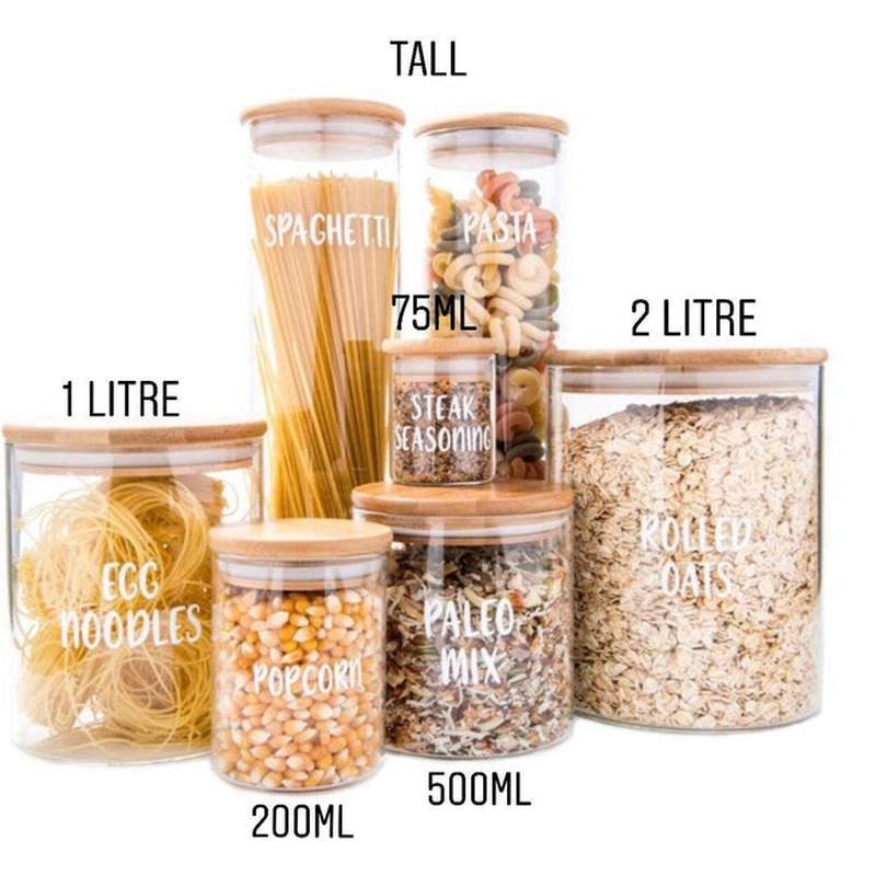 Glass Storage Jar 1L with Bamboo Lid