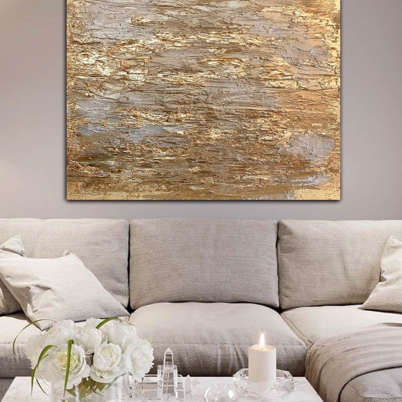 Large Canvas Art 150x100cm (Abstract Gold)