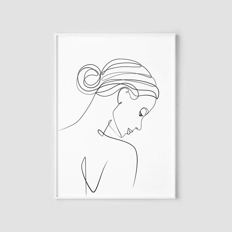 Line Art Female Portrait 40x50cm