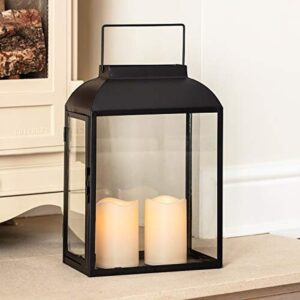 Outdoor Lantern 35cm (Black Metal)