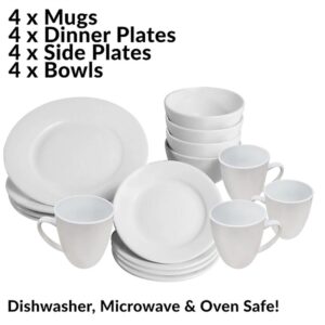Porcelain Dinner Set 16-Piece (White)