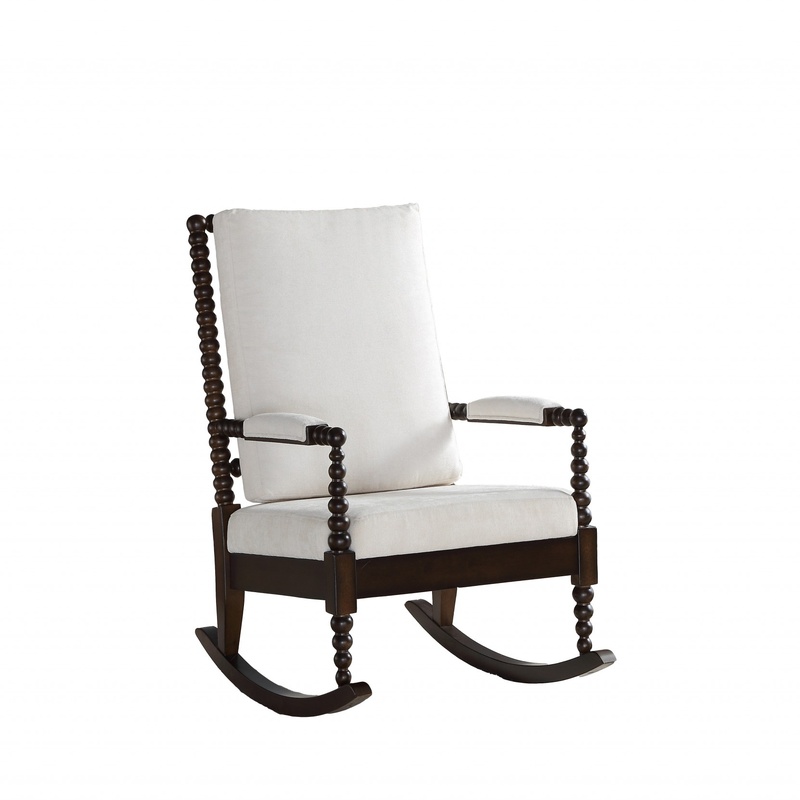 Rocking Chair (Walnut & Cream)