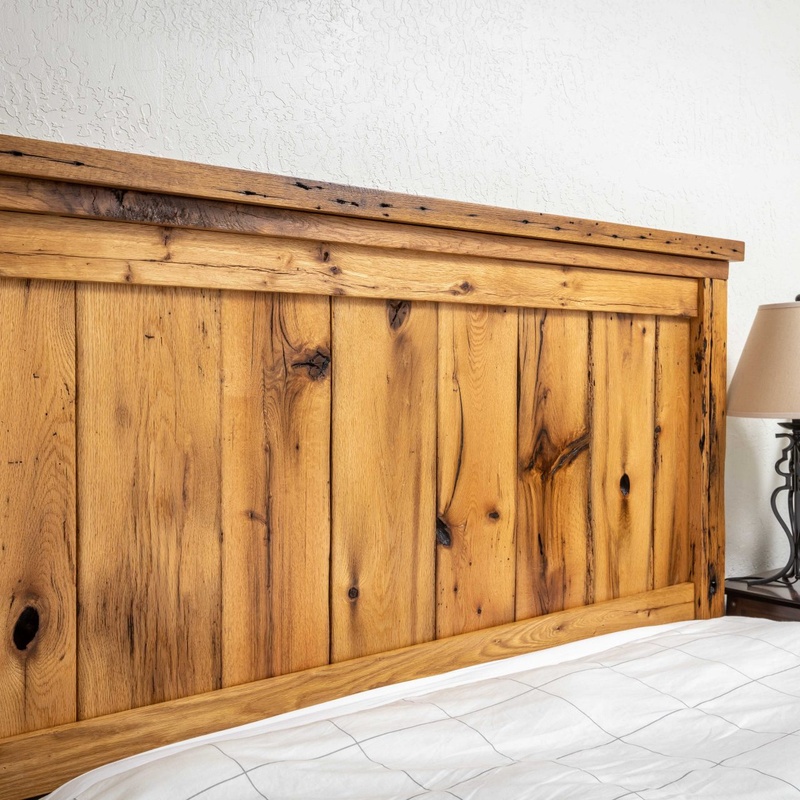 Wooden Headboard King (Reclaimed Oak)